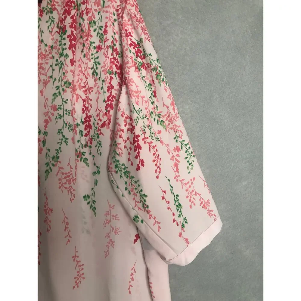 Caroline Investments Woman Cascading Vines Top 3/4 Sleeve Women's 3X NEW - Picture 3 of 9